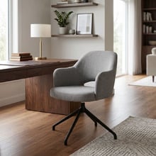 Lex Cotton-Blend Trestle Armchairs (Set of 2)